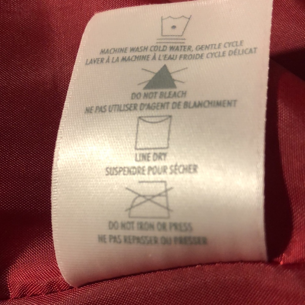 👛 (ANY 2/$25) DENVER HAYES Tailored, Lined Polyester Red Zipper Jacket - Picture 5 of 6